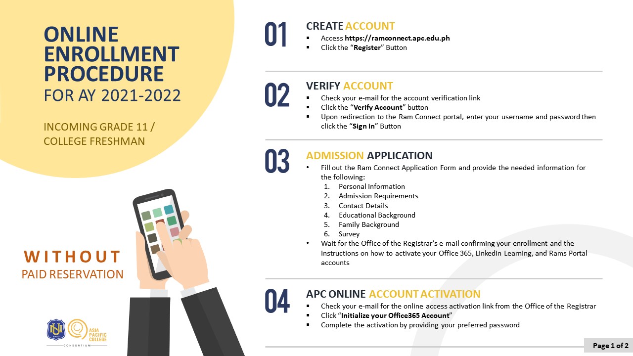 APC Enrollment Procedure_NEW Incoming Grade 11 Freshmen v2.5 - poster 1