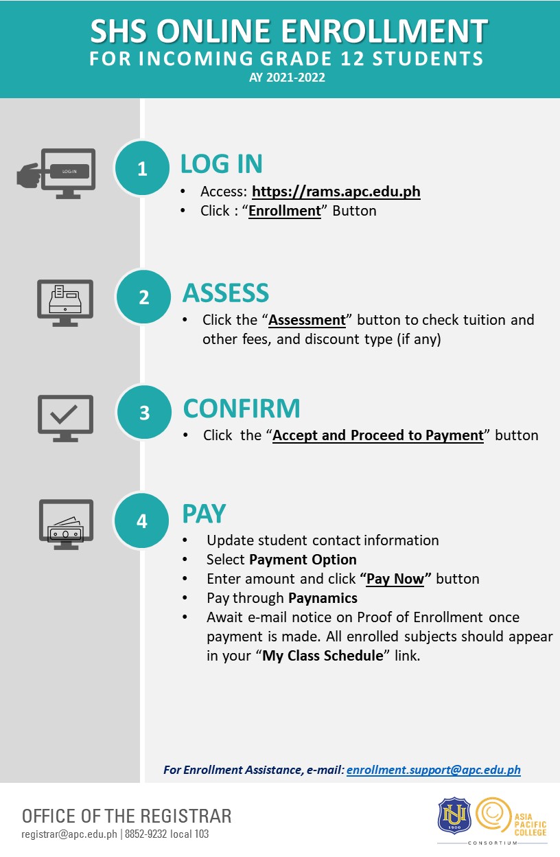 Online Enrollment Flow (AY 2021-2022 Term 1) v.3